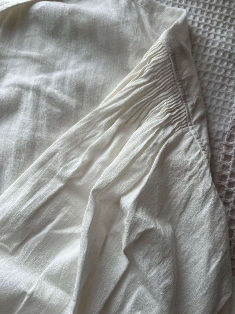 新品maison de soil ミニピンタック シャツ ブラウス ホワイト