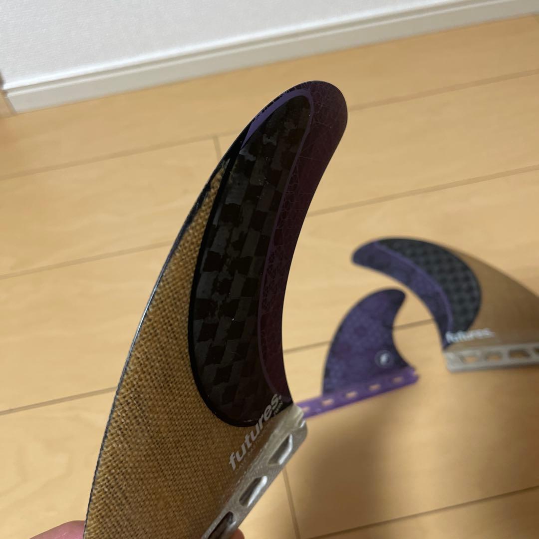 futures サーフボードフィン 3枚セット 紫と黒