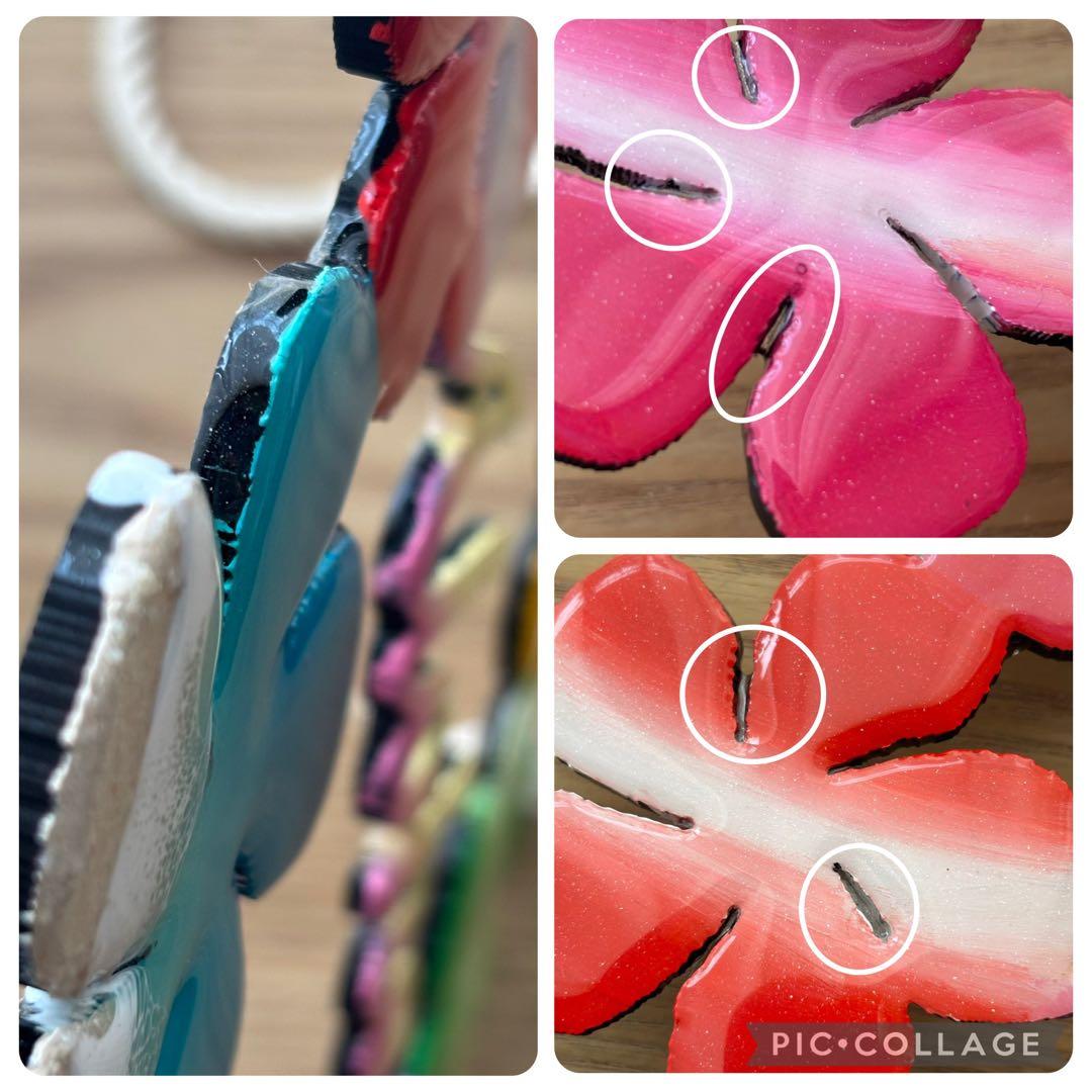 レジン　オーシャンアート　プルメリアリース　海　29cm　No.1010