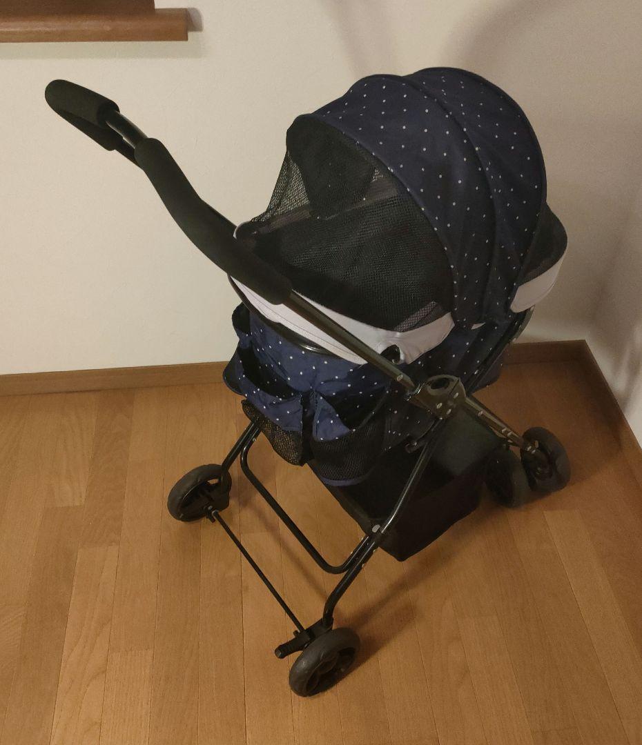 GEX わんわんカートライト 軽量4.8kg ドット模様 ペットカート