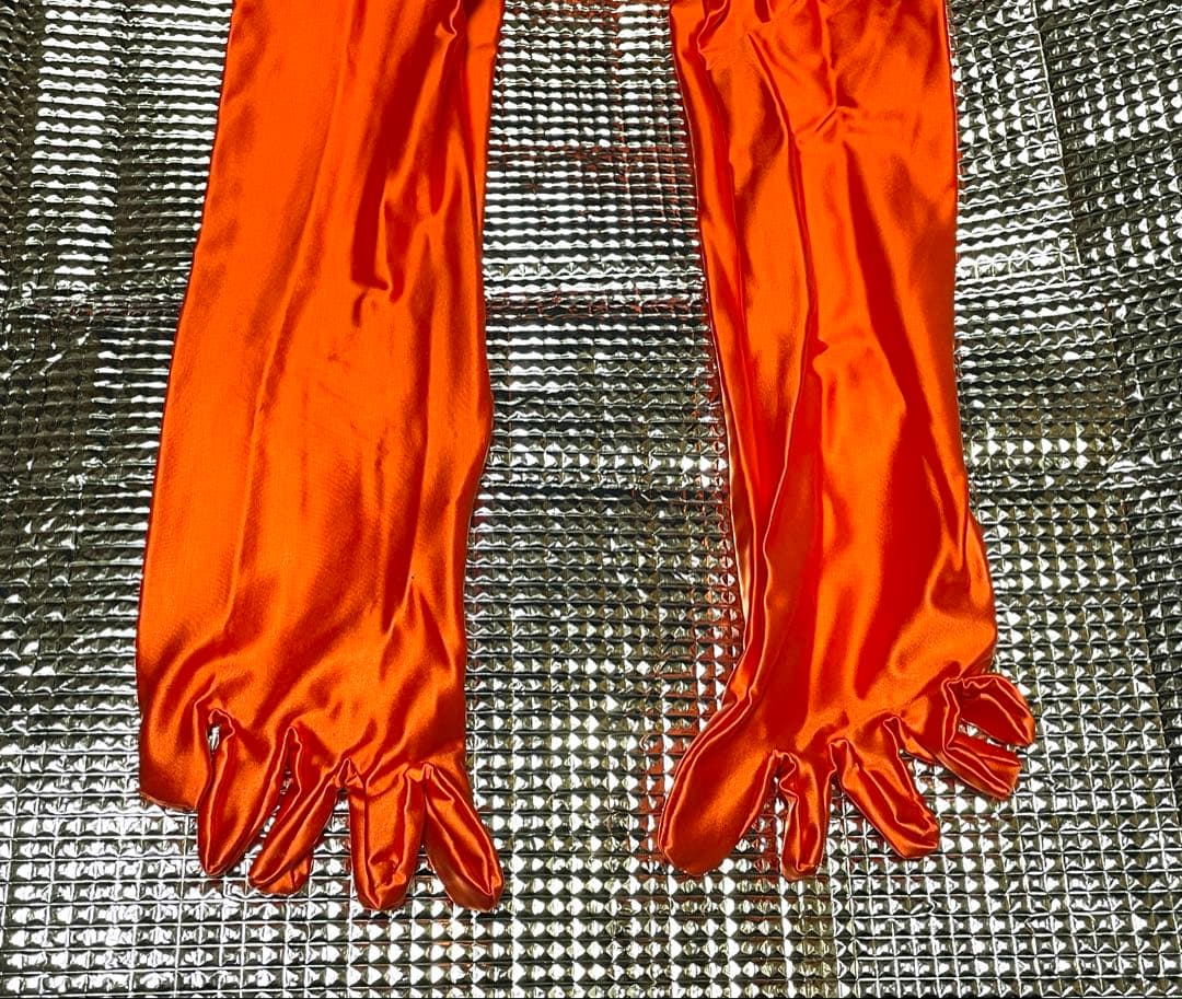 【新品】全身タイツ 光沢 ツルスベ ゼンタイ オレンジ　Lサイズ ZENTAI