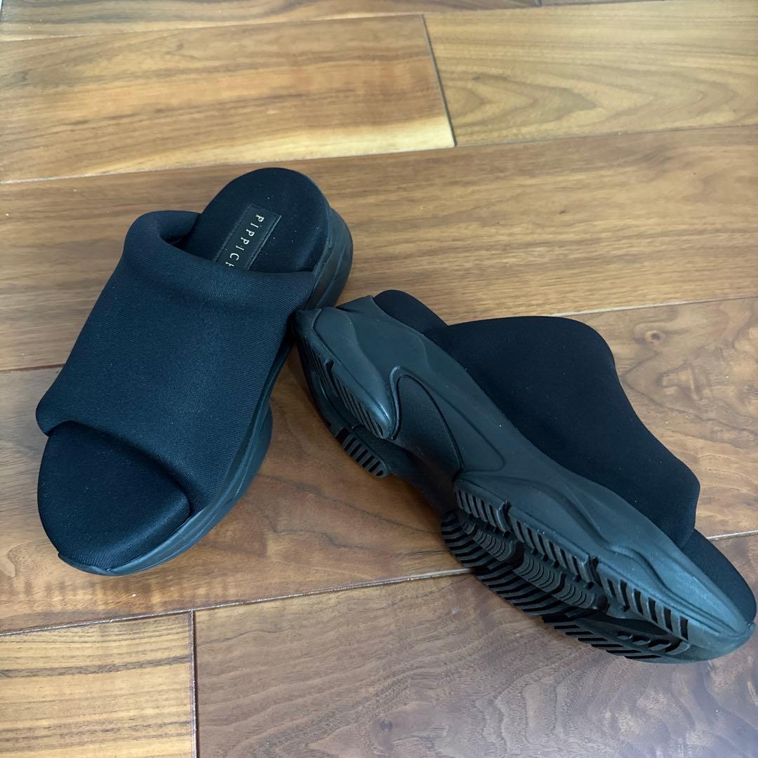 1回使用美品★PIPPICHIC Lukeサンダルミュール厚底ビブラムソールS