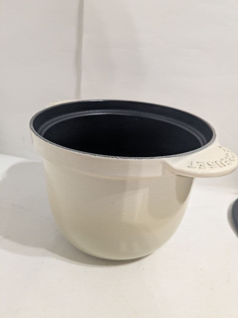 ル・クルーゼ　ココットエブリィ　インナーリッド付き　16cm　クリーム