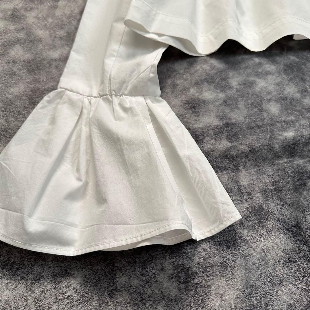 【新品未使用】MANOF 完売品　FRILL CUFF SHIRT　ホワイト