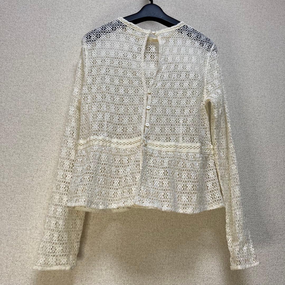 nowos レース ブラウス かぎ編み ノーウォス クロシェ