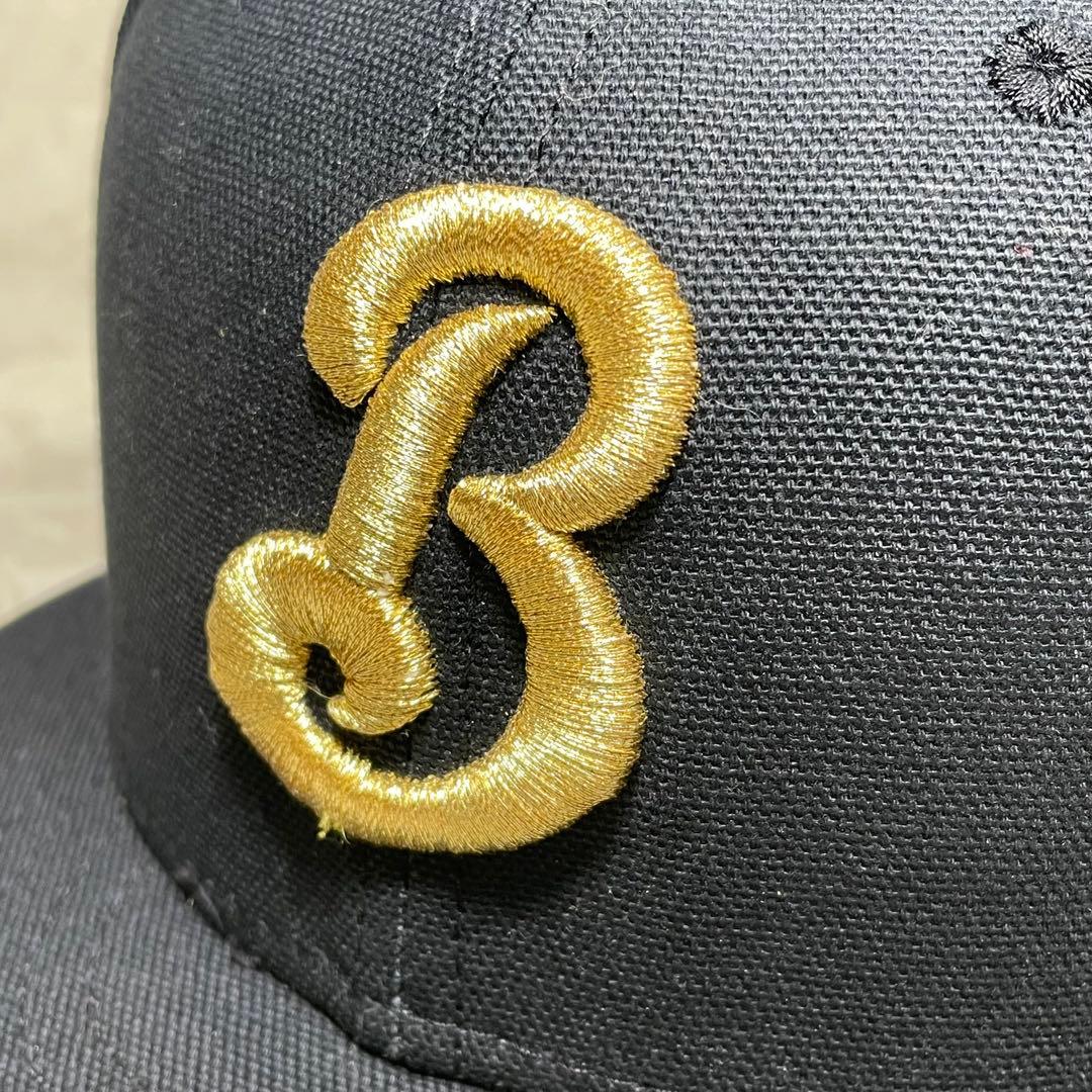 未使用！ 横浜ベイスターズ NEW ERA キャップ 旧ロゴ β ベータ 黒 金