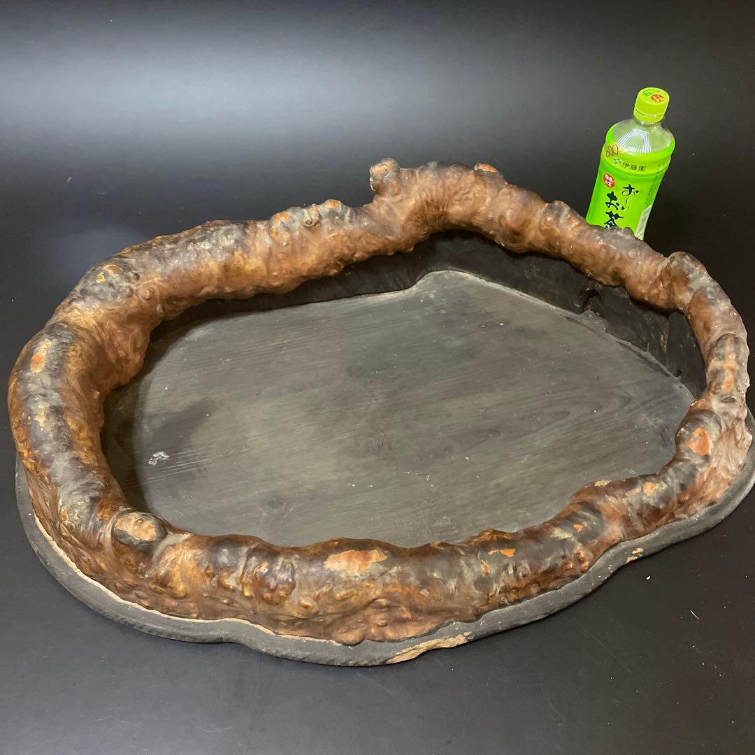 時代　天然杢　特大　くり抜き火鉢