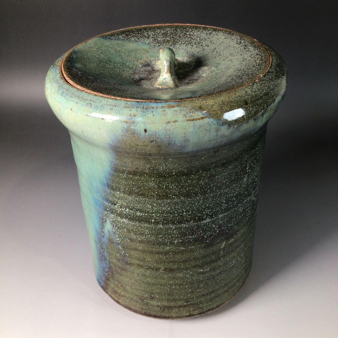 Ｒ９１３　水指　『肥前唐津焼』『天山窯造』　共箱　茶道具