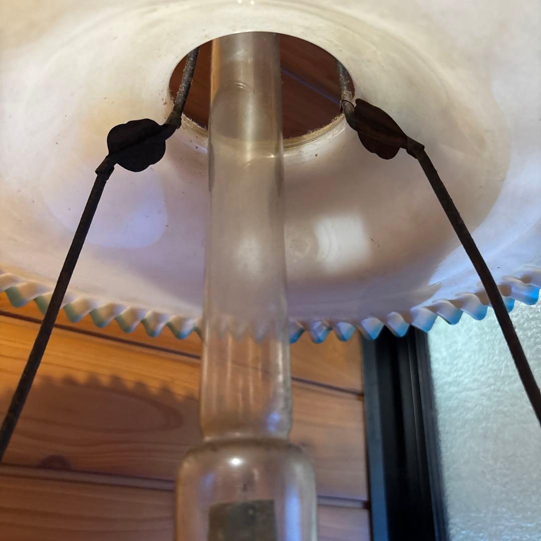 アンティークオイルランプ クリーム色