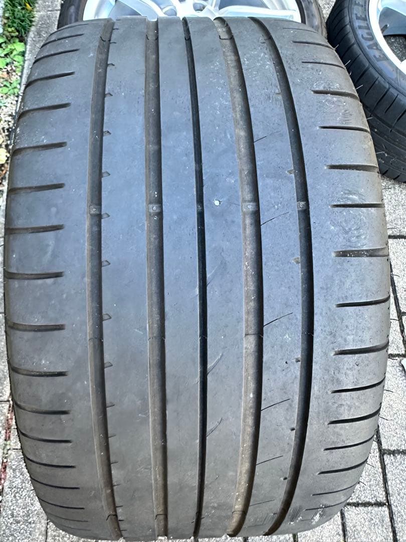 【バリ溝 N0 承認】ポルシェ 991 純正 19inグッドイヤーホイールセット