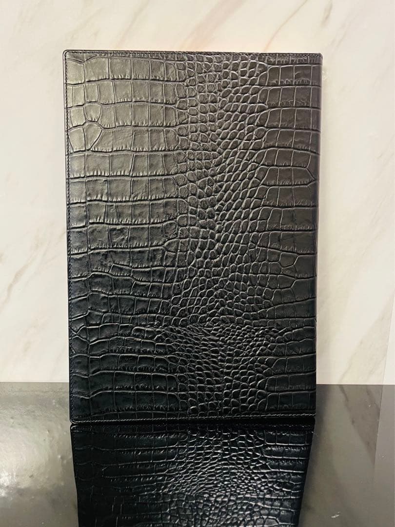 Romeo ロメオ　クロコ型押し　本革　メモパッド　L