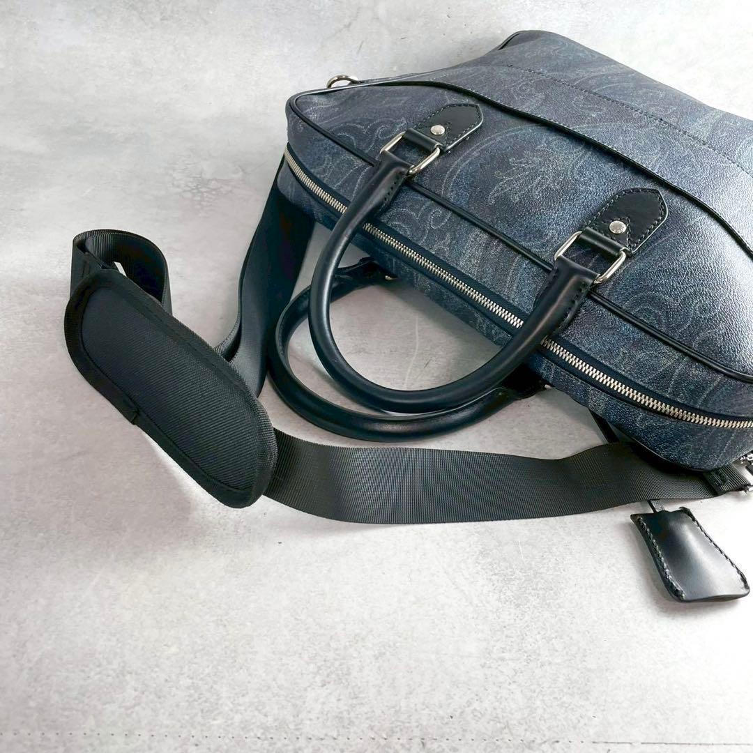 エトロ ペイズリー柄 ブリーフケース ビジネスバッグ 2way A4可