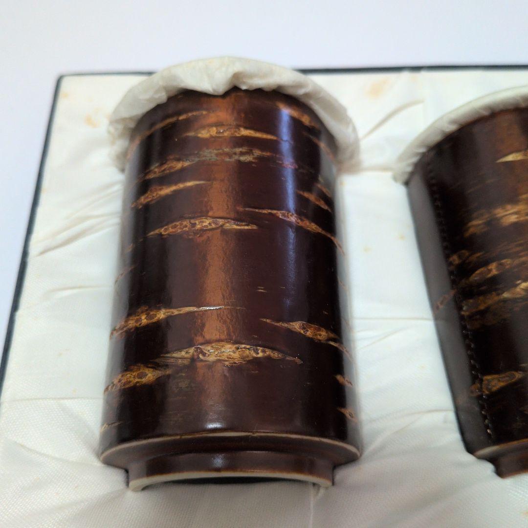 木製円筒形容器 2個セット　アンティーク　秋田