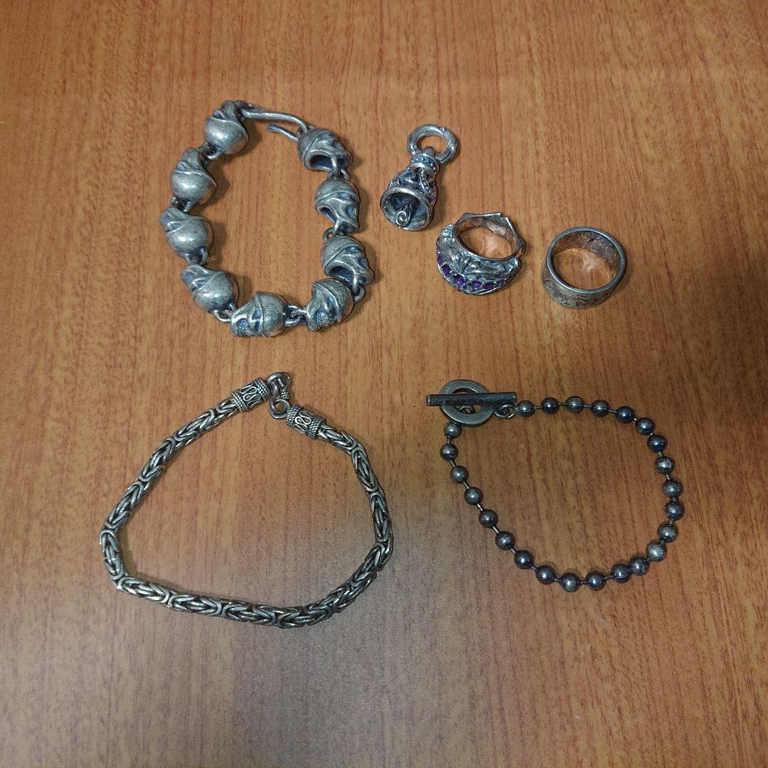 メンズシルバー アクセサリー202gまとめ