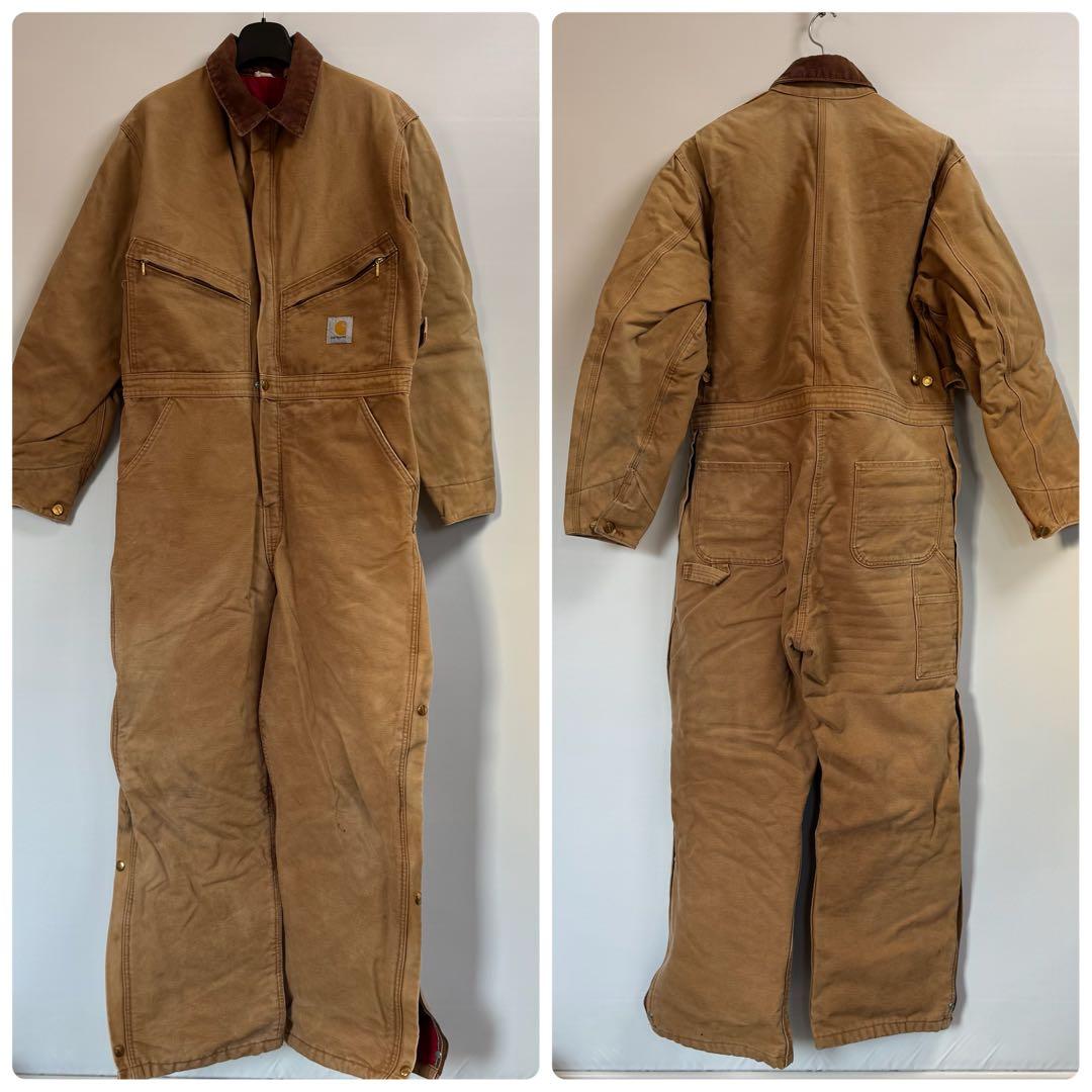Carhartt カーハート　つなぎ　ビンテージ　キルティング裏地　中綿