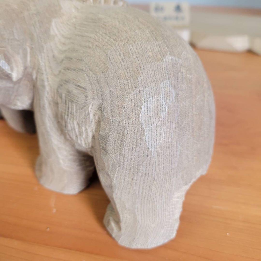 【匿名発送】木工品　熊　親子　置物　彫刻　芸術　アンティーク　縁起物