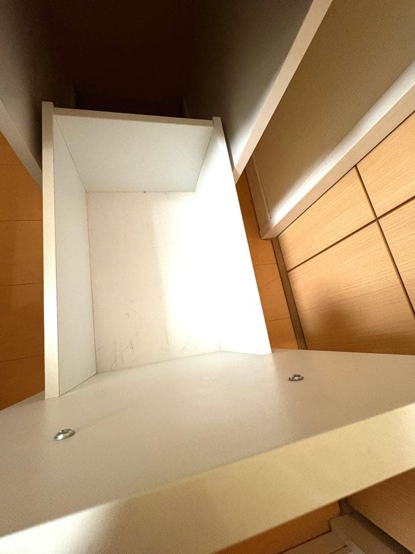 扉付き　引き出し　棚　ホワイト　7段　収納棚　隙間収納