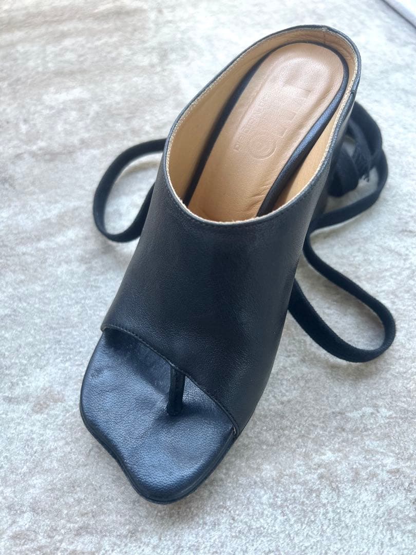 【美品】MM6 メゾンマルジェラ レザーレースアップサンダル　36サイズ