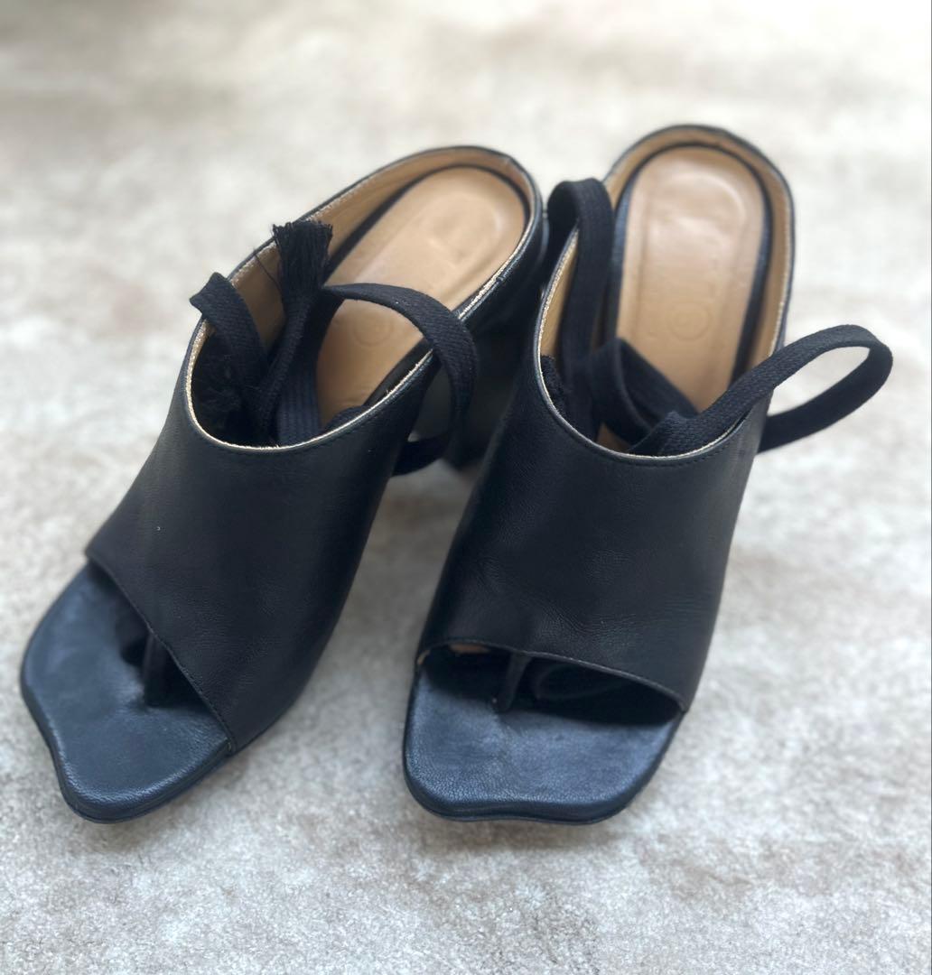 【美品】MM6 メゾンマルジェラ レザーレースアップサンダル　36サイズ