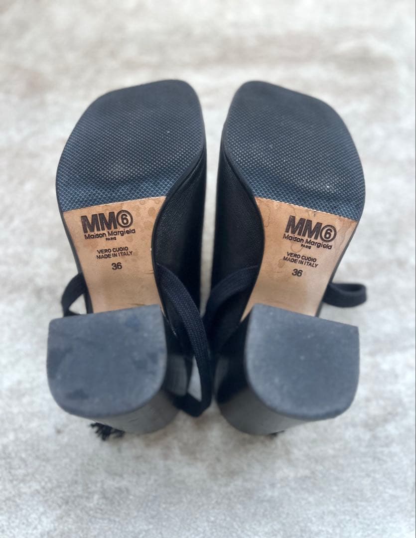 【美品】MM6 メゾンマルジェラ レザーレースアップサンダル　36サイズ