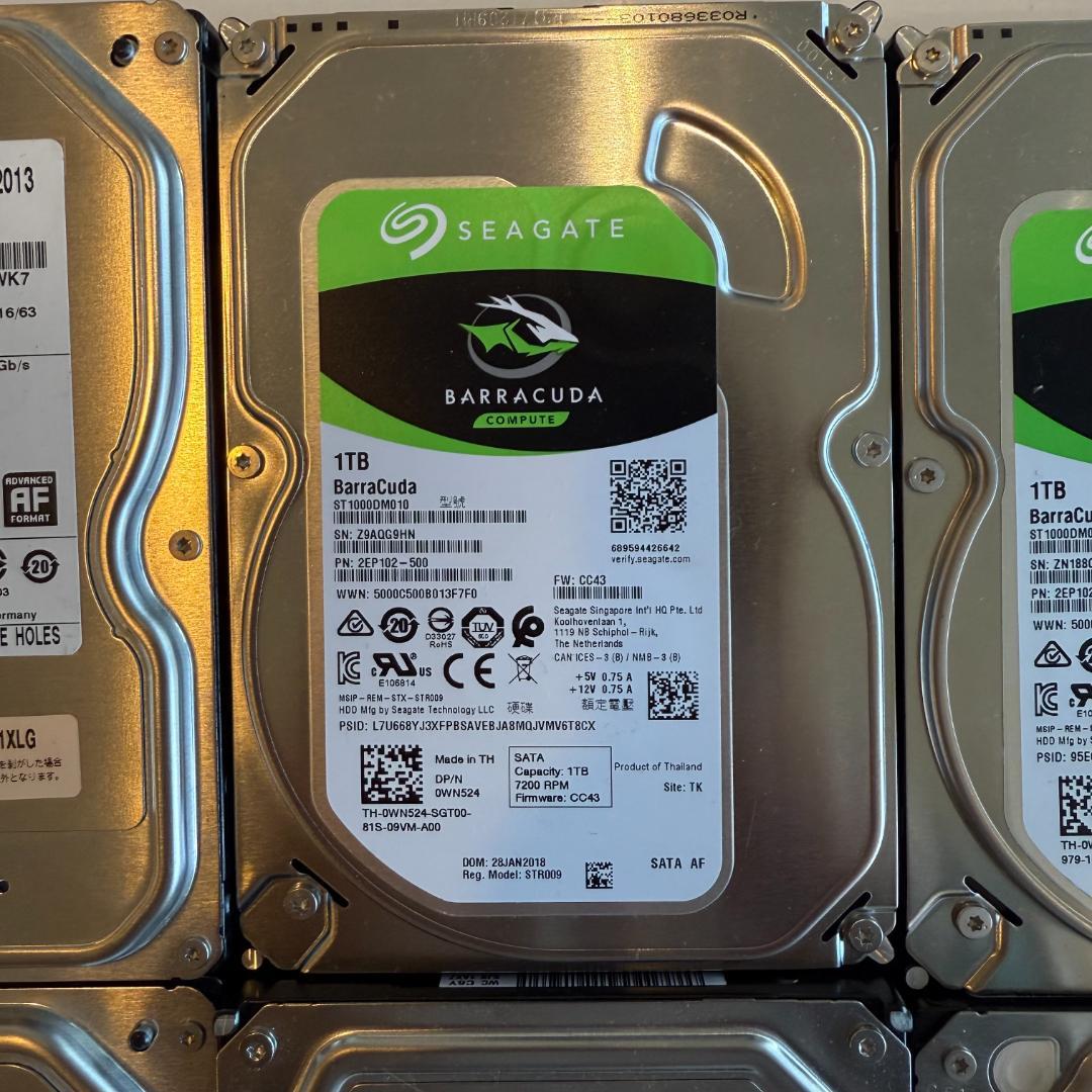 1TB HDD 11台セット WD, Toshiba,Seagate