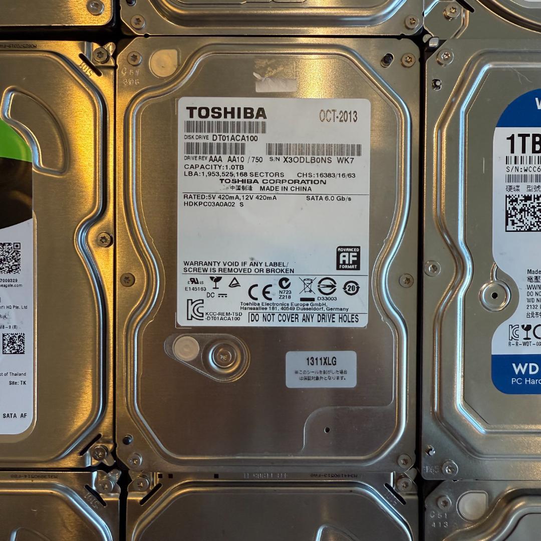 1TB HDD 11台セット WD, Toshiba,Seagate