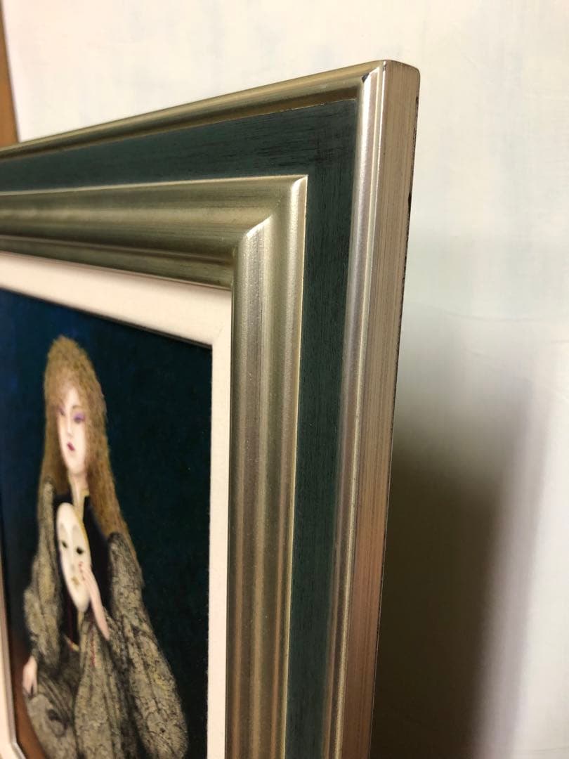 絵画　自作　アクリル　F6号　キャンバス　ピエロ　人形　アート　インテリア