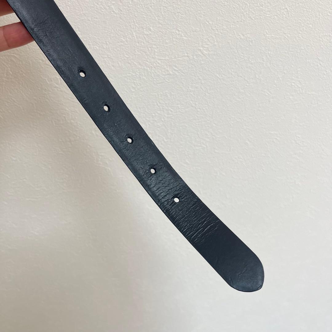 Lauren Ralph Lauren レザー ベルト　ロゴチャーム　xs 黒