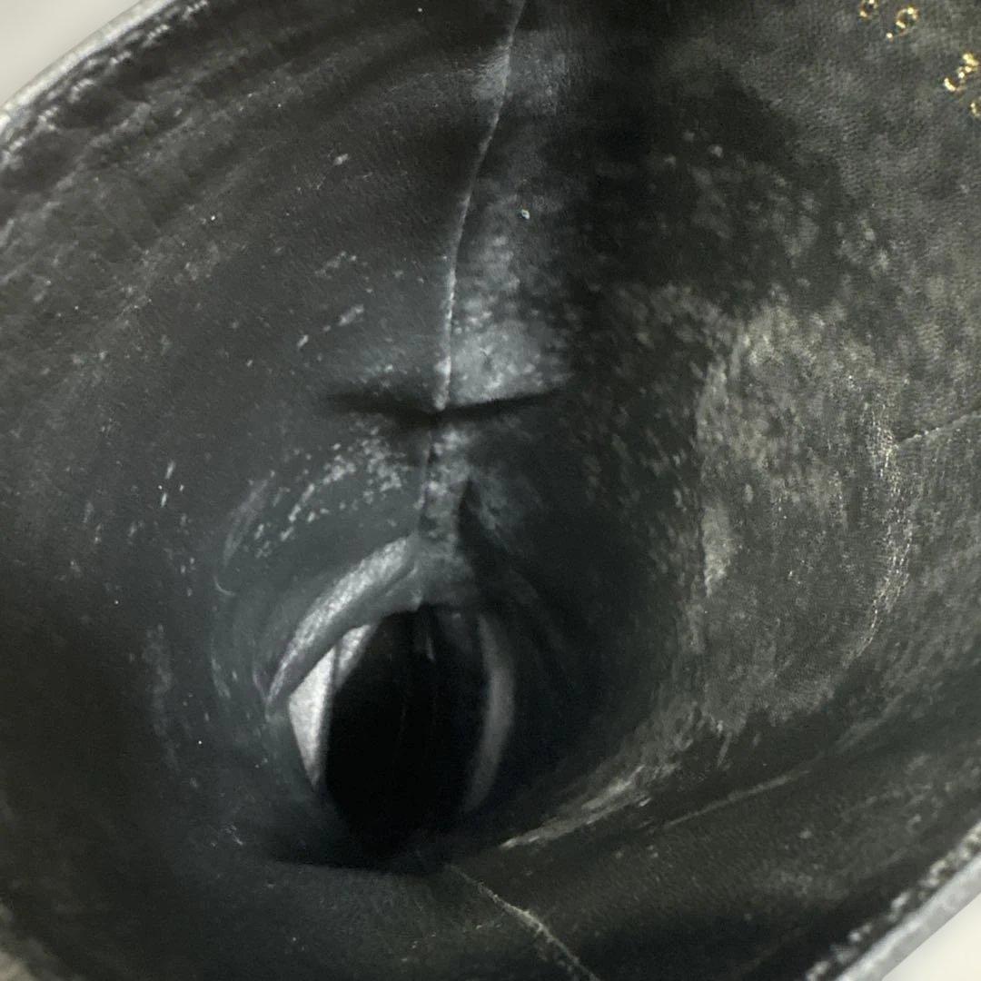 グッチ インターロッキング ロングブーツ 【36】チャンキーヒール ブラック