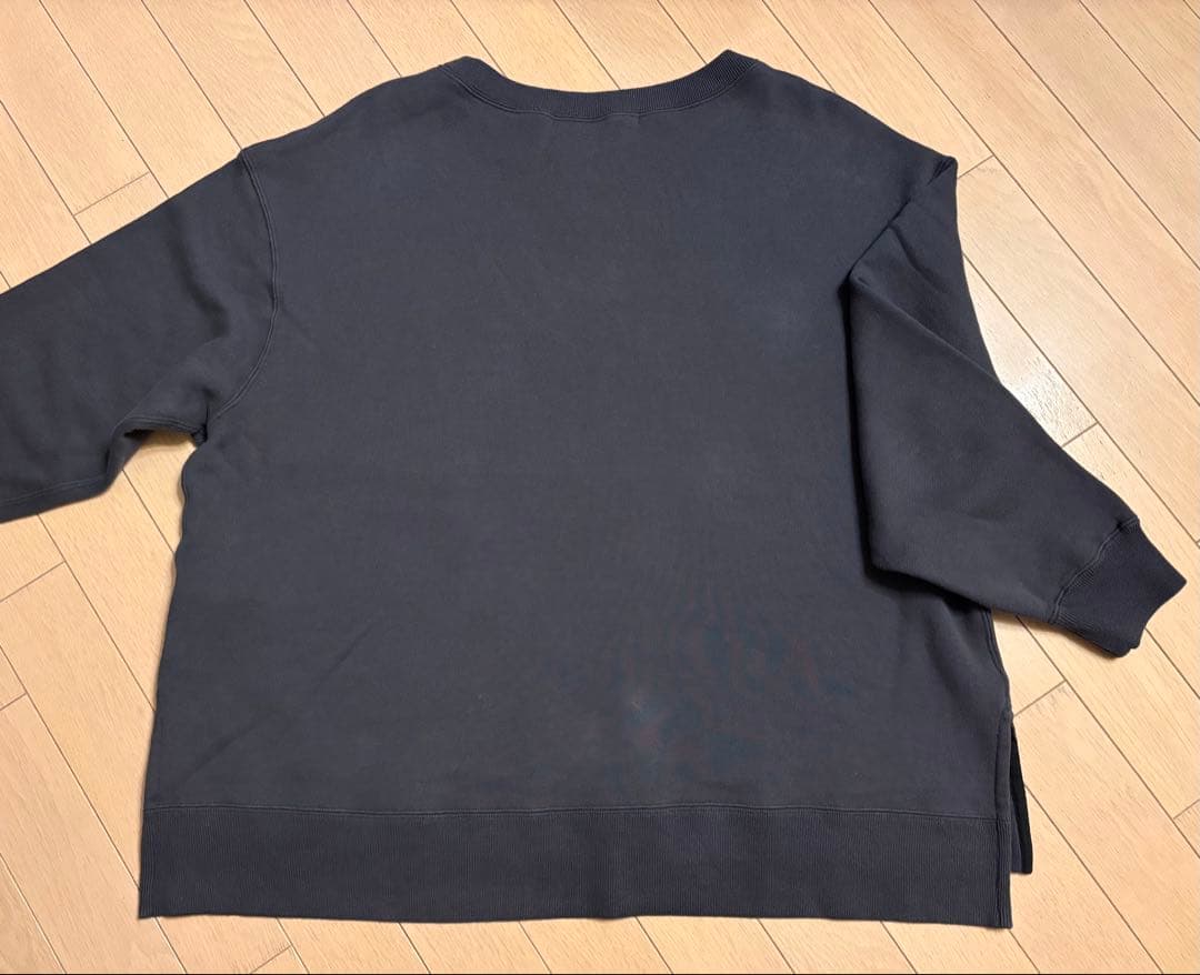 フレームワーク　ボートネックワイドスウェット　スミクロ　FRAMeWORK