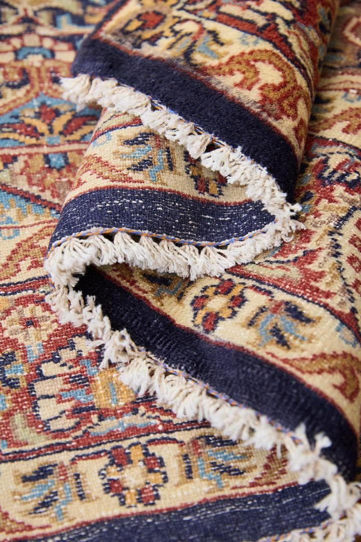 ヴィンテージラグ　ペルシャ絨毯　メダリオン（184×122cm）赤　青　ベージュ