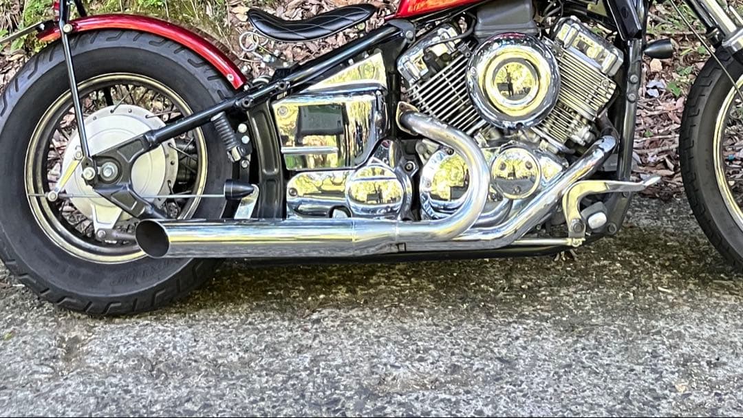 ドラッグスター400 2in1 マフラー フルエキ スラッシュ 車検対応