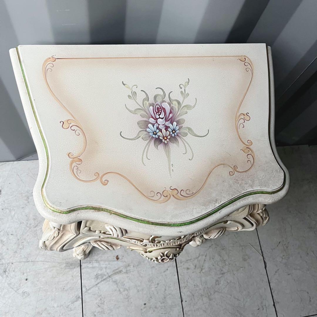 取付無料！ロココ調 ヨーロピアン 猫脚姫系おしゃれアンティークコンソールテーブル