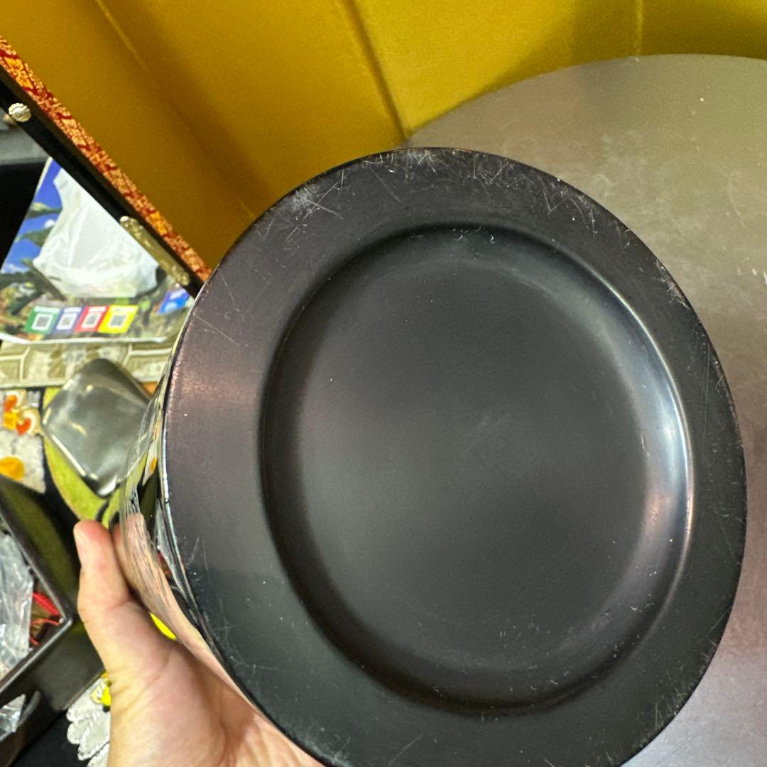 彫漆 漆器 花瓶 花器 置物 鶏と花のデザイン