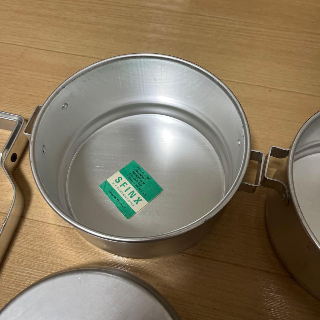 希少　冷戦期時代80s チェコ軍　軍放出品　3ピース飯盒