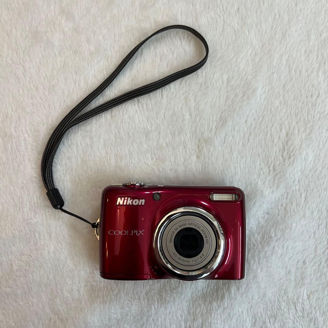 Nikon COOLPIX L23 レッド 電池新品交換済み　キッズカメラにも可