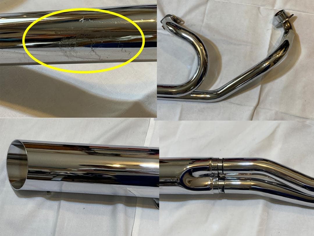 ケンテック ローライダー2in1マフラー90φ　ドラッグスター400 美品