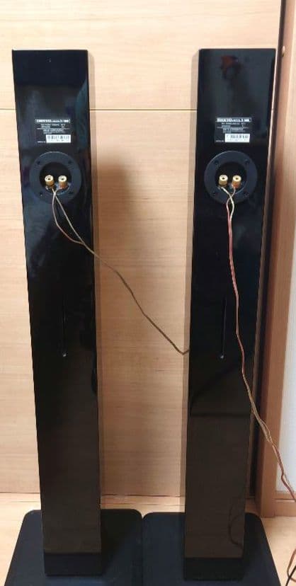 ONKYO. D-108E スタンド型スピーカー 黒ケーブル付き