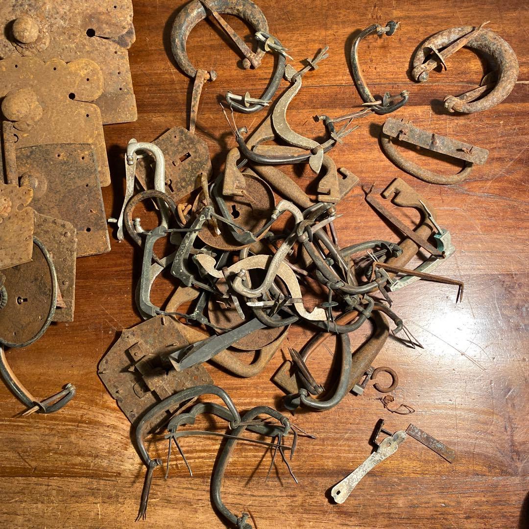 時代金具 大量まとめ売り リペア DIY素材 箪笥、小引き出し 袖斗 明治 大正