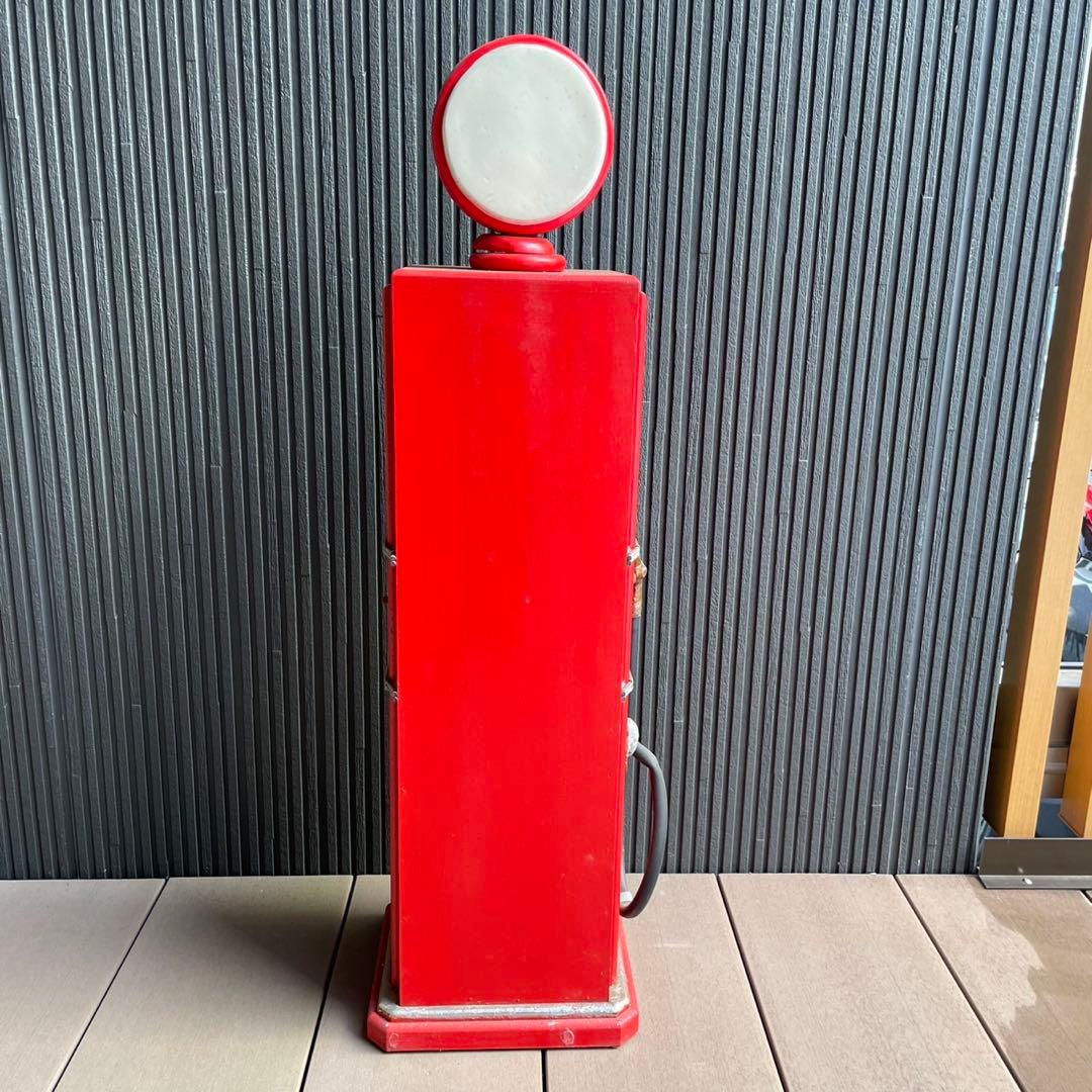 ガスポンプ マルチキャビネット アメカジ ガソリンスタンド型ディスプレイ 赤