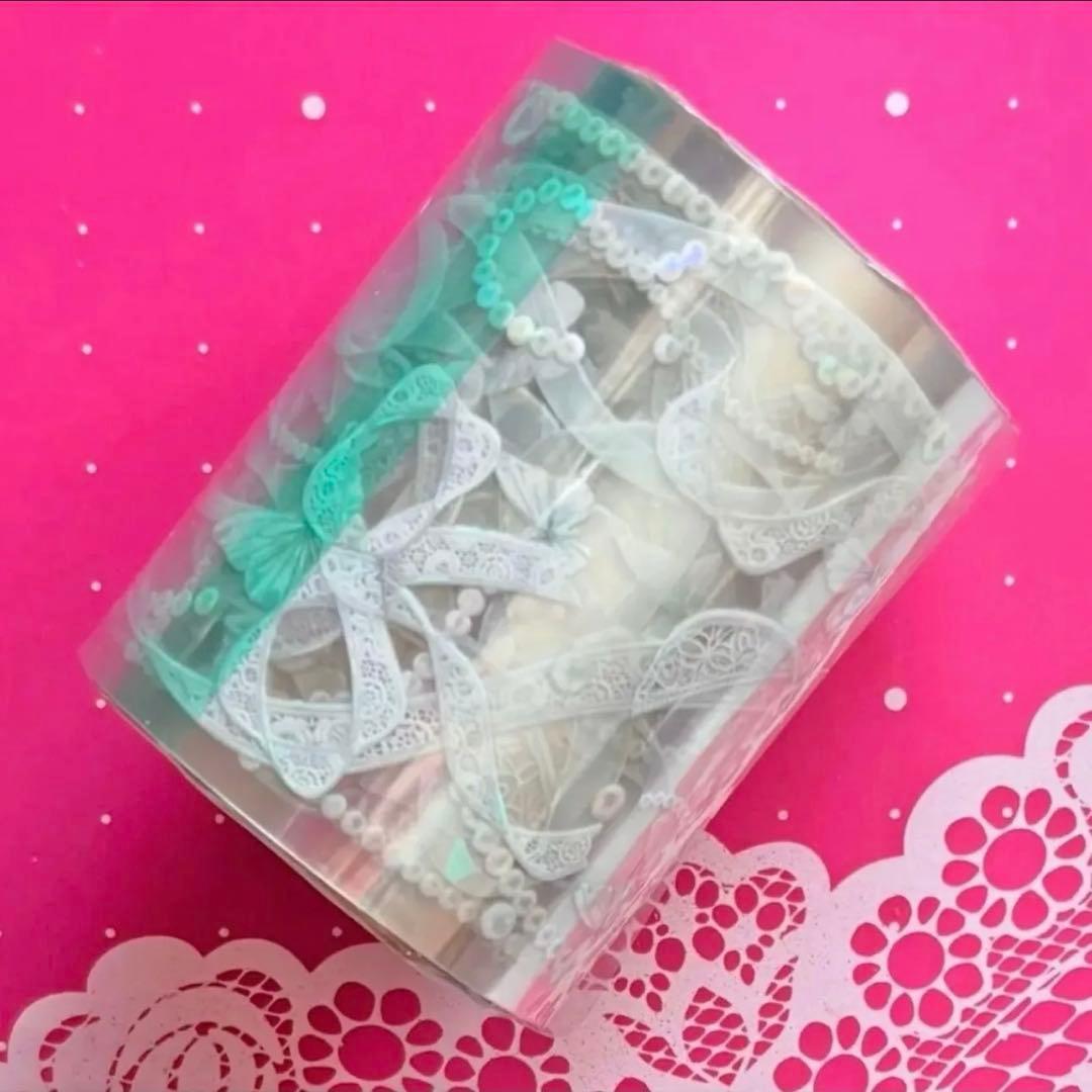 ♡SALE♡ 贝壳光 6cm×10m 珍珠蕾丝 海外マステ リボン　りぼん