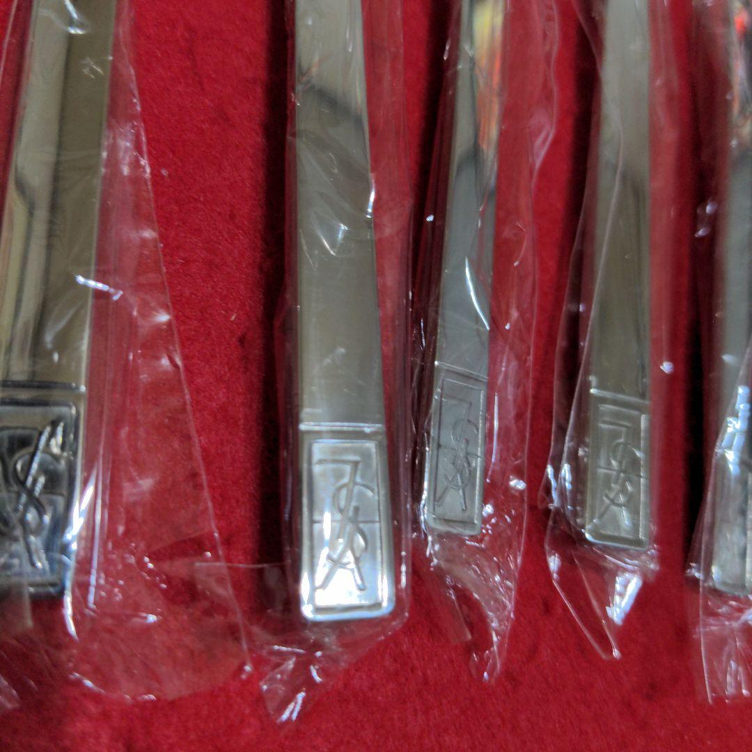 イブサンローラン　カトラリーセット　コーヒースプーン　姫フォーク各５本　YSL