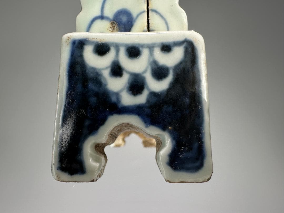 中国美術　明〜清時代　青花龍文硯屏　置物　時代　古物　唐物