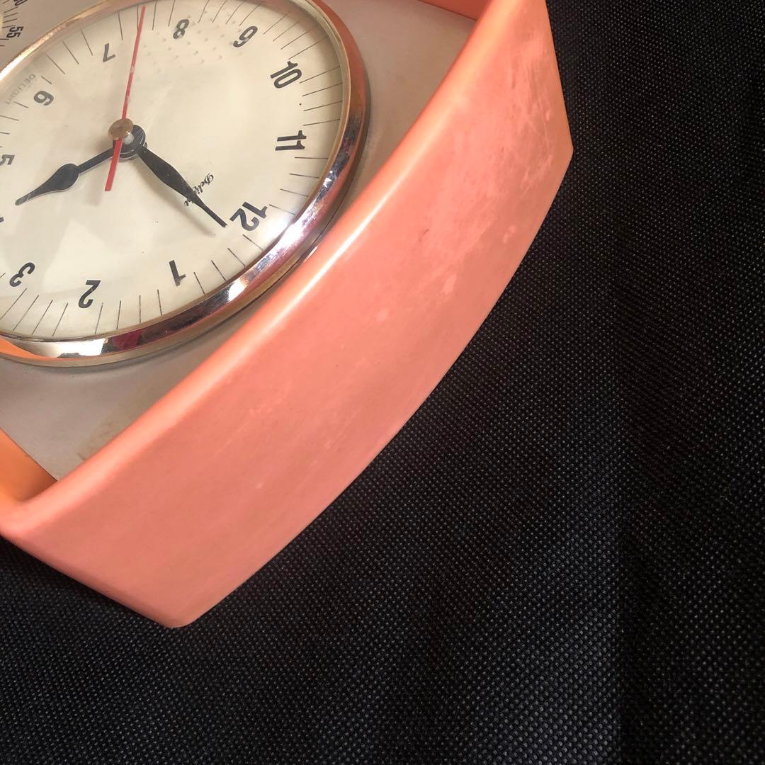 未使用　レトロ　時計　タイマー付　掛け時計　インテリア　アンティーク