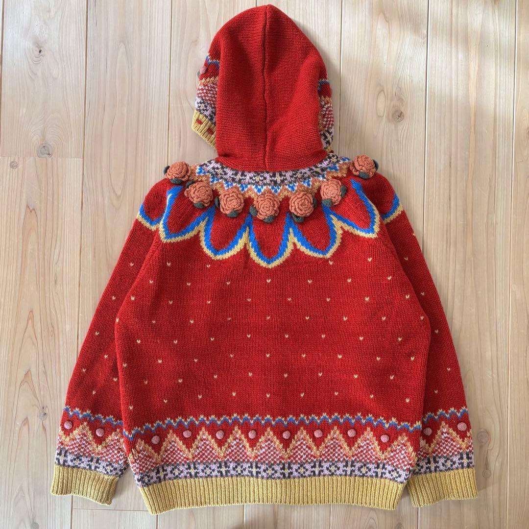 ス*ラ様 ★レア★古着PINK HOUSE ニット カーディガン フーディ立体バ