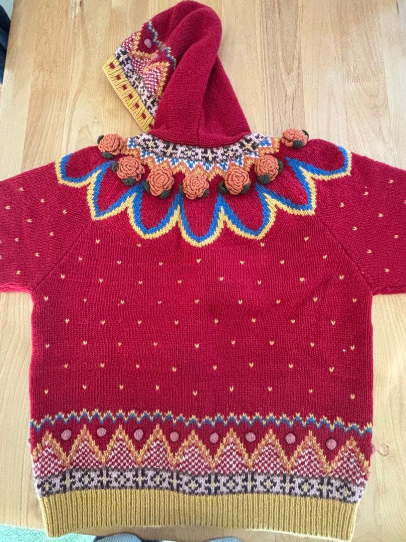 ス*ラ様 ★レア★古着PINK HOUSE ニット カーディガン フーディ立体バ