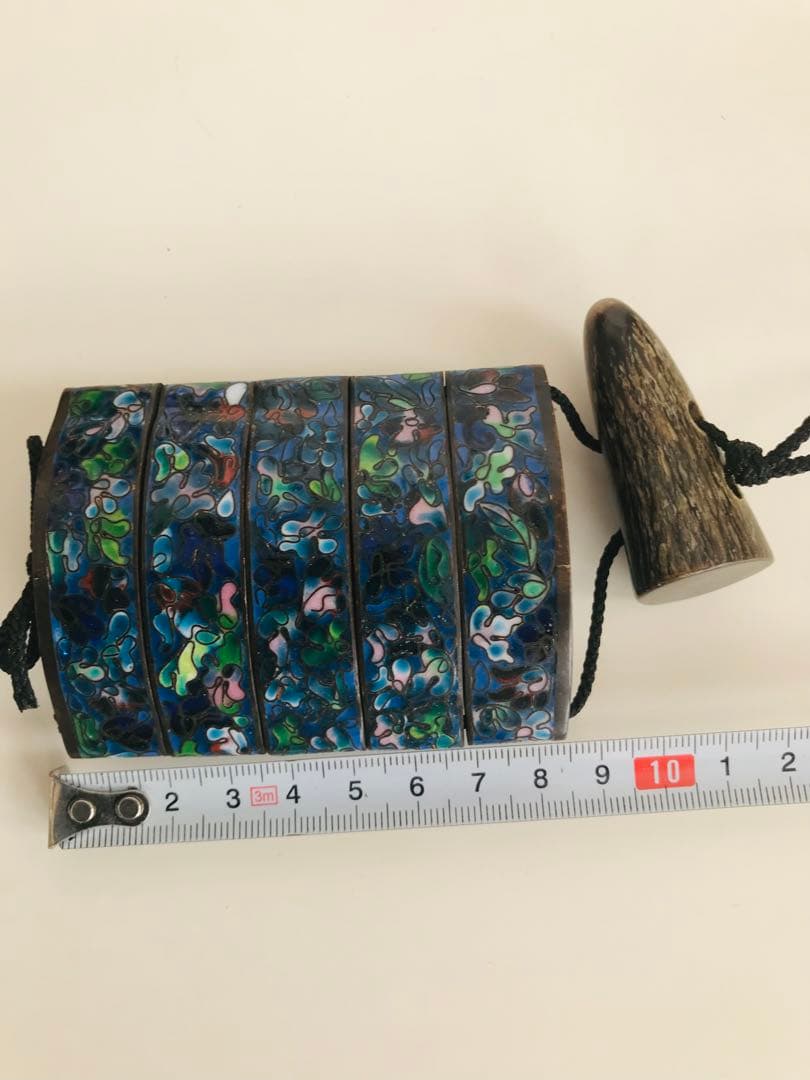 七宝焼 印籠　小物入　根付け