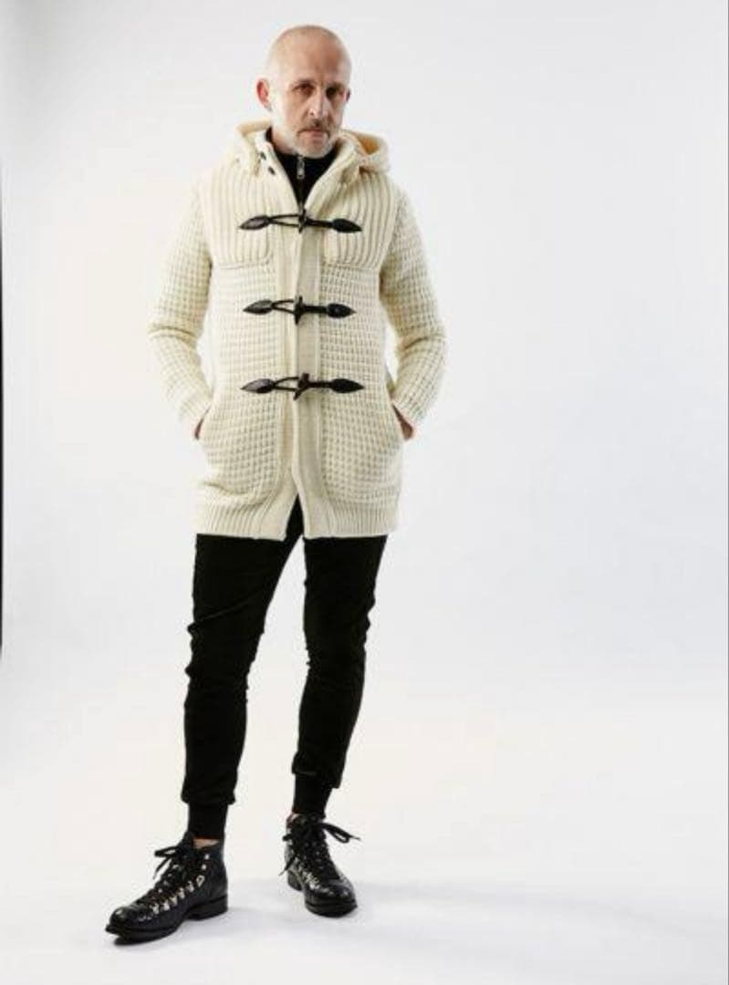 AKM ニットダッフルコート ブラック M