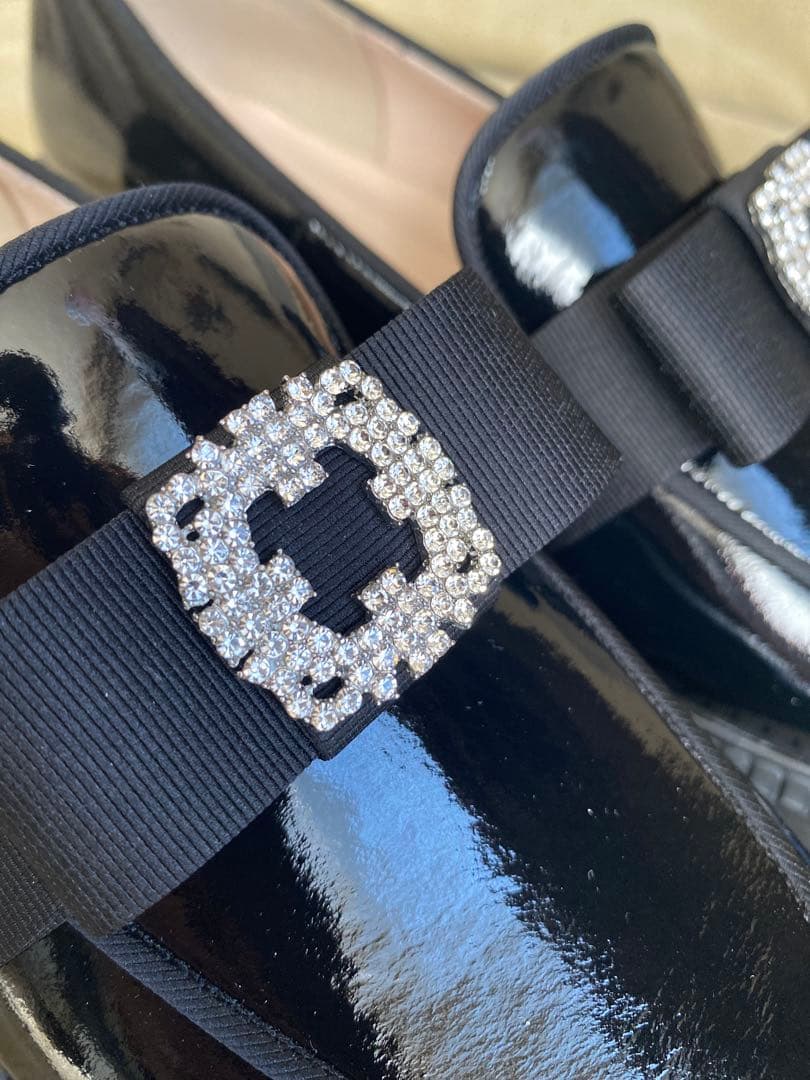 artemis by DIANA ビジューリボン　厚底ローファー