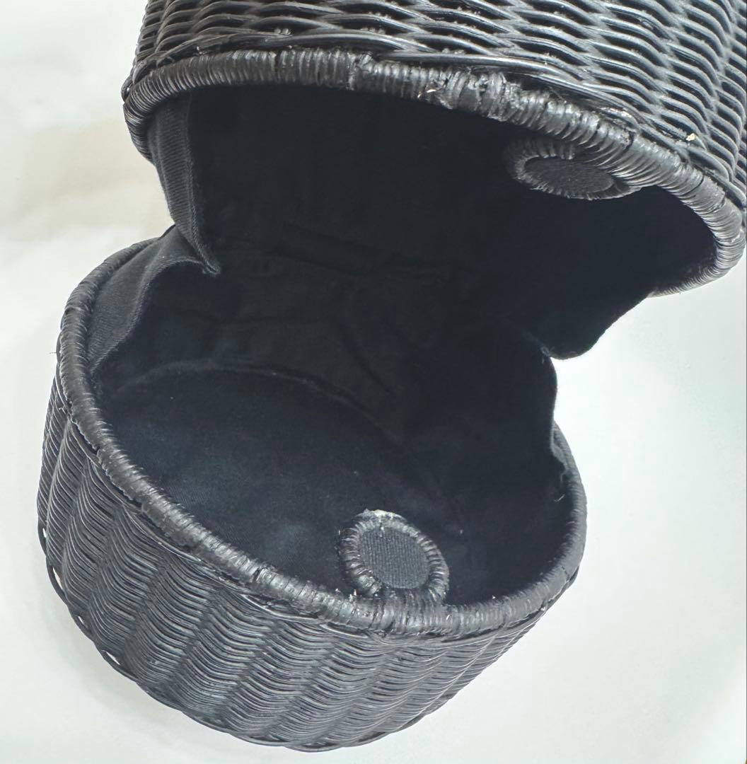 マニマリス manimaris パンケーキバスケット ダブル かごバッグ 黒